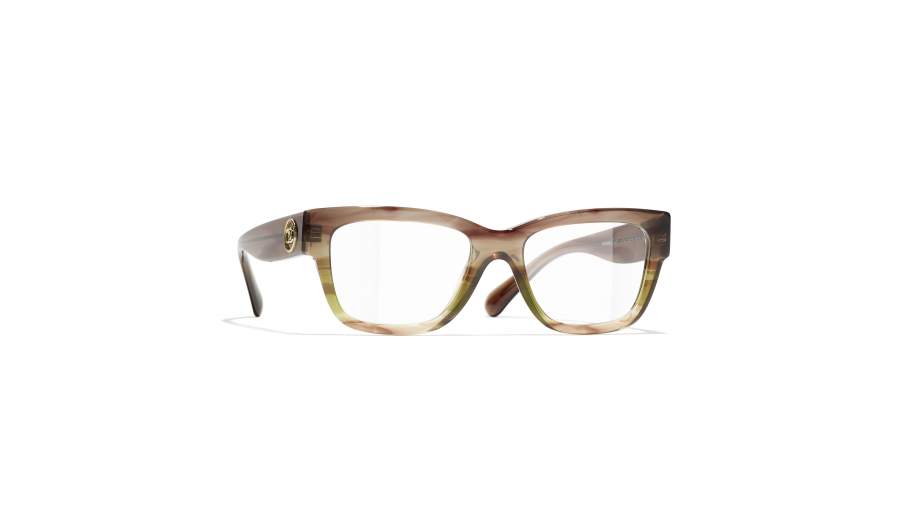 Brille CHANEL CH3455 1743 52-18 Brown Gradient Olive auf Lager