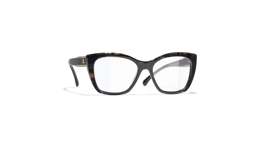 Brille CHANEL CH3460 1667 50-17 Black Tweed auf Lager